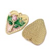 Alloy Enamel Flower Pendants ENAM-B028-41KCG-07-2