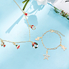 Christmas Theme DIY 304 Stainless Steel Chains Bracelet/Neckalces Making Kits DIY-SP0006-04-7