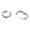Non-Tarnish 316 Surgical Stainless Steel Twist Hoop Earrings for Men Women EJEW-N052-09-3