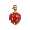 304 Stainless Steel Enamel Pendant Decorations STAS-B096-03G-2