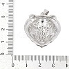 Brass Micro Pave Cubic Zirconia Pendants KK-M307-10P-3