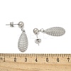 304 Stainless Steel Teardrop Dangle Stud Earrings for Women EJEW-A119-16P-5