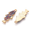 Alloy Enamel Pendants FIND-C037-16G-07-1-1