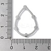 Stainless Steel Color 304 Stainless Steel Rhinestonet Pendants STAS-Q312-02C-P-3