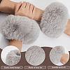 Women Imitation Rabbit Hair Cuffs Oversleeve Arm Gloves AJEW-WH20018-34D-5
