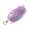 Fish Shaped Evil Eye Glazed Porcelain Pendants PALLOY-JF03803-5