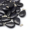 Teardrop Synthetic Blue Goldstone Pendants G-Q368-05-1