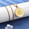 201 Stainless Steel Rhinestone Pendant Necklaces for Women LS-NJEW-U021-06P-3