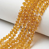 Electroplate Transparent Glass Beads Strands EGLA-A034-T4mm-H17-1