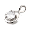 925 Sterling Silver Pave Cubic Zirconia Pendants STER-V001-03P-04-2