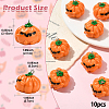 10Pcs Halloween Opaque Resin Pendants RESI-YW0004-94-2