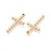 304 Stainless Steel Religion Cross Pendants STAS-T067-34G-2