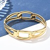 304 Stainless Steel Bangles AJEW-P127-05G-2