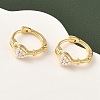 Brass Heart Hoop Earrings EJEW-D337-16G-2
