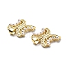 Brass Clear Cubic Zirconia Pendants KK-G446-13G-3