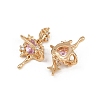 Brass Micro Pave Cubic Zirconia Pendants KK-K407-03G-2