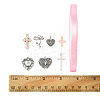 DIY Heart & Bowknot & Cross Alloy Pendant Decoration Making Kits DIY-FS0007-28-5