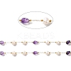 Natural Pearl & Amethyst Beaded Chains CHS-B002-01G-07-4