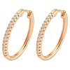 Rack Plating Brass Clear Cubic Zirconia Hoop Earrings EJEW-M090-01G-01-4