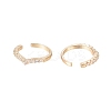 Brass Micro Pave Cubic Zirconia Cuff Earrings LS-EJEW-G270-01G-4