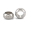 Non-Tarnish Frosted 201 Stainless Steel European Beads LS-X-STAS-B020-13P-2