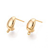 Brass Stud Earring Findings KK-N263-25G-1