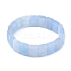 Dyed Rectangle Natural Quartz Crystal Beads Stretch Bracelets for Women Men BJEW-Z149-01J-2