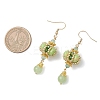 Lantern 304 Stainless Steel Synthetic Imperial Jasper Dangle Earrings EJEW-MZ00609-6