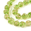Handmade Gold Foil Glass Beads Strands FOIL-N029-04C-3