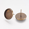 Brass Ear Studs Settings IFIN-Q005-AB-NR-2