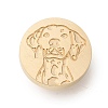 Golden Tone Wax Seal Brass Stamp Heads AJEW-U008-03G-02-1
