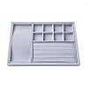 Removable Velvet Jewelry Organizer Display Trays for Earrings Necklaces Rings CON-R030-04A-1