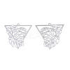 Non-Tarnish 201 Stainless Steel Filigree Pendants STAS-S118-058-2