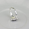 Alloy with Natural Lapis Lazuli Finger Rings FS-WGF3EDB-07-5