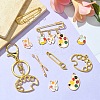 DIY Painting Theme Alloy Keychain Brooch Pin Making Kits DIY-YW0008-71-5