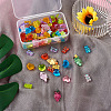 116Pcs 16 Colors Transparent Resin Cabochons RESI-TA0001-23-4