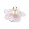 Frosted Acrylic Bead Caps Pendants PALLOY-MZ01310-01-2