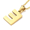 Ion Plating(IP) Initial Letter 304 Stainless Steel Pendant Necklaces NJEW-M199-01G-E-2