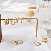 6Pairs 6 Styles Cubic Zirconia Hoop Earrings EJEW-YS0001-02-6