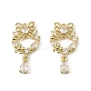 Brass Micro Pave Cubic Zirconia Pendants KK-C107-03G-1