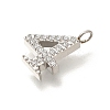 304 Stainless Steel Micro Pave Cubic Zirconia Pendants STAS-H228-01P-04-2