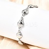 304 Stainless Steel Ladybug Link Bracelets for Women BJEW-K226-15A-P-1