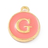 Golden Plated Alloy Enamel Charms X-ENAM-Q437-11G-1