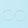 925 Sterling Silver Hoop Earring Findings STER-D035-24S-1