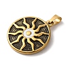 Retro PVD Vacuum Plating 304 Stainless Steel Enamel Pendants STAS-L081-042AG-2
