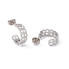 Non-Tarnish 304 Stainless Steel Curb Chains Wrap Stud Earrings LS-EJEW-G314-03B-P-2