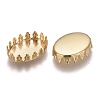 201 Stainless Steel Cabochon Settings X-STAS-P249-10B-G-2