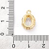 Brass Micro Pave Clear Cubic Zirconia Pendants KK-Z084-09G-01-3