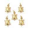 Rack Plating Brass Micro Pave Clear Cubic Zirconia Pendants KK-H431-24G-4