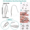 80Pcs 316 Surgical Stainless Steel Earring Hooks STAS-SC0005-65-2